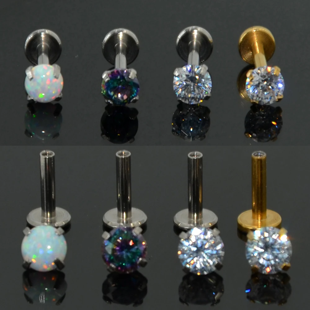 Набор сережек для ушной хрящ из хирургической стали 3 шт. 16 г|body jewelry|stud piercinghelix earring