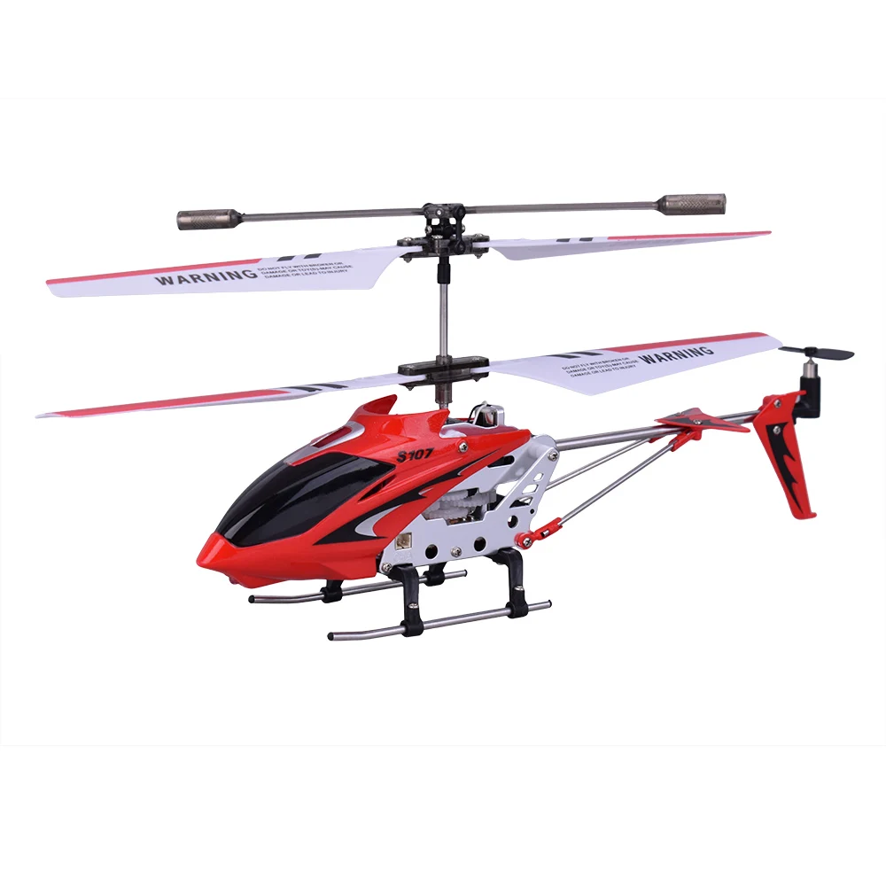 Оригинальный Syma S107G 3CH RC вертолет сплав фюзеляж Дрон с гироскопом огни красная