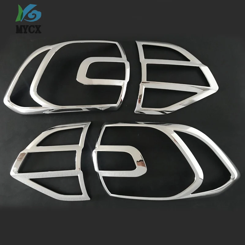 

ABS Chrome Tail Lights Cover For Ford Everest Endeavour 2016 2017 2018-2019 4pcs