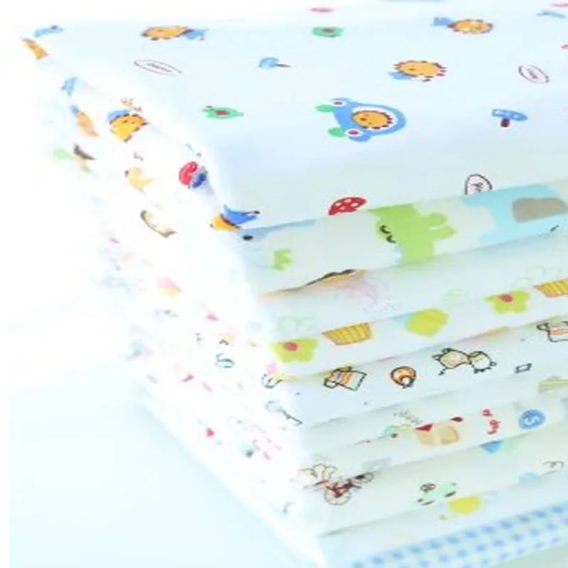 Милая фланелевая ткань в цветочек и животных размером 50x105 см из 100% хлопка детская