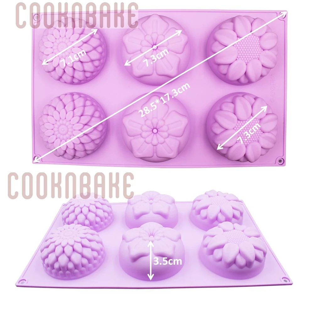 COOKNBAKE DIY Форма для выпечки, формочка, силиконовая форма для мыла ручной работы, 8 овальных канавок, силиконовая форма для выпечки, сделай сам, SICM-008-13
