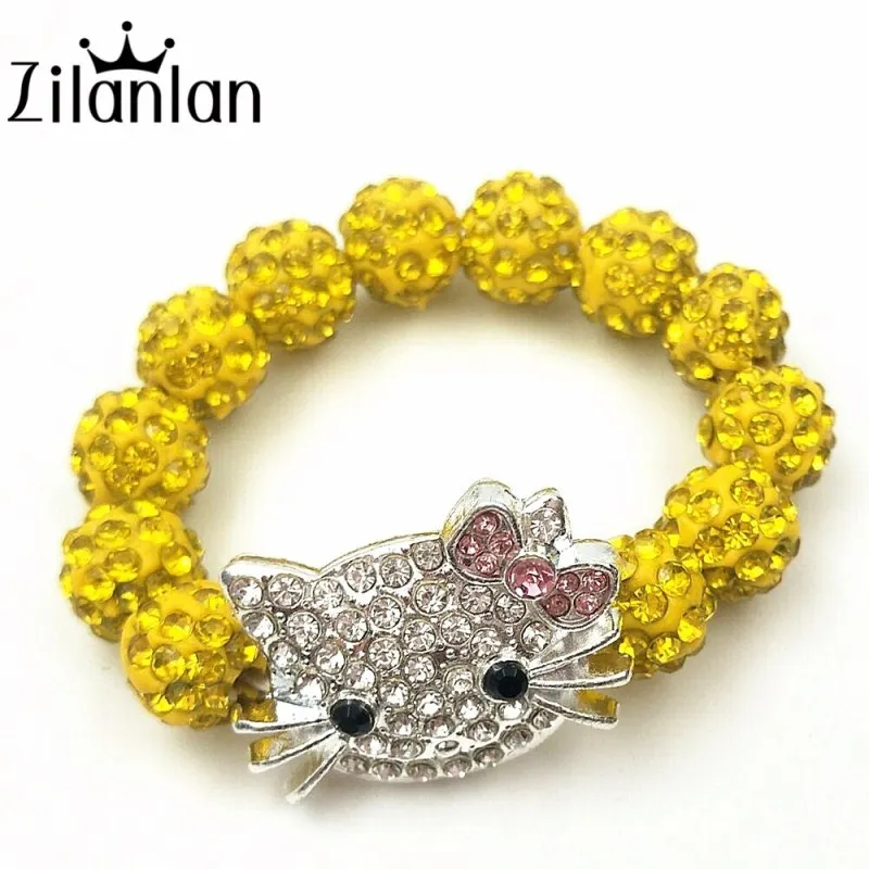 1 шт рисунок «Hello Kitty» Браслеты для детей цепочка веревка ручной работы облегающие амулетные браслеты