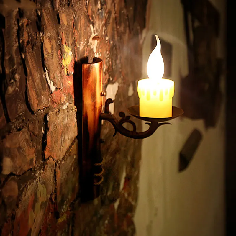 Антикварная Свеча Бра настенный светильник s творческий Китайский для спальни