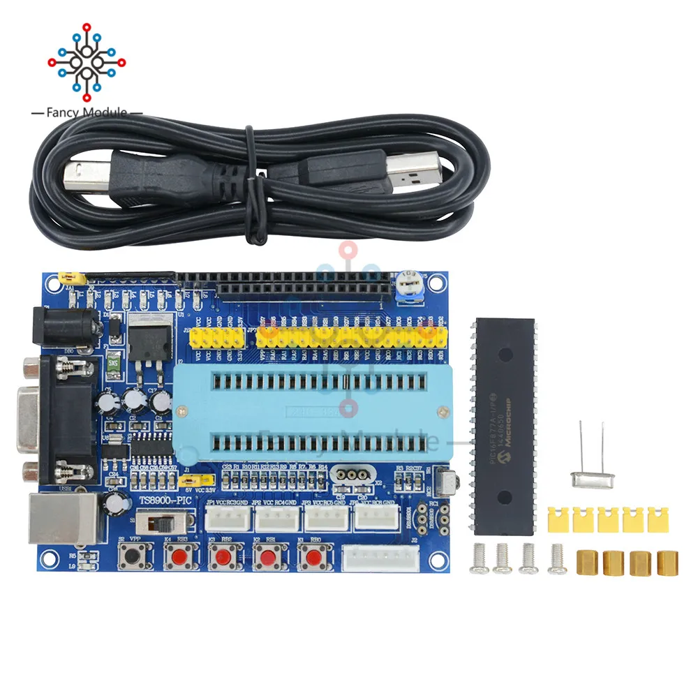 USB PIC макетная плата PIC16F877A работающего на постоянном токе 12 В в джтаг Минимальный