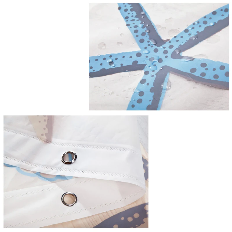 36 душ Шторы Морская звезда перегородка свежий морской Стиль Водонепроницаемый