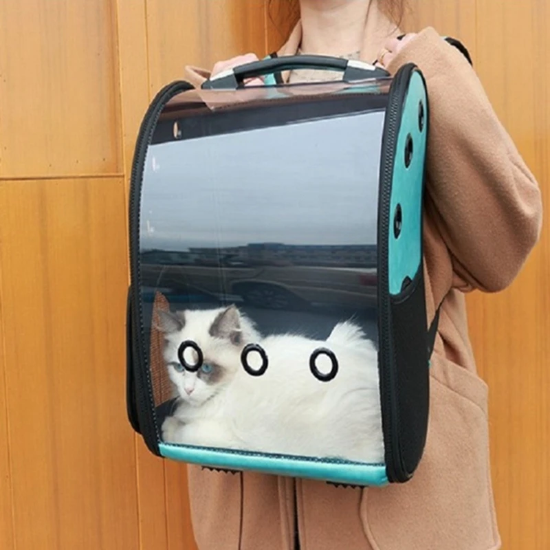 Модная Сумка переноска для собак прозрачная дышащая сумка переноски кошек