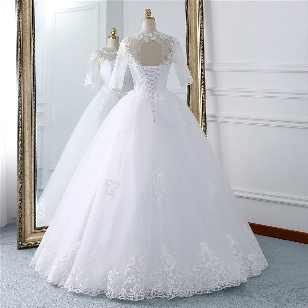 Fansmile Vestido De Noiva винтажное кружевное свадебное платье размера плюс заказное свадебное платье из Турции FSM-434F