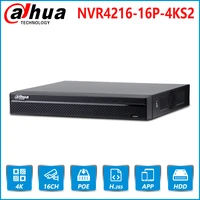 dahua english original nvr4216 16p 4ks2 16 channel 16poe 4kh 265 lite network video recorder 4k security cctv system