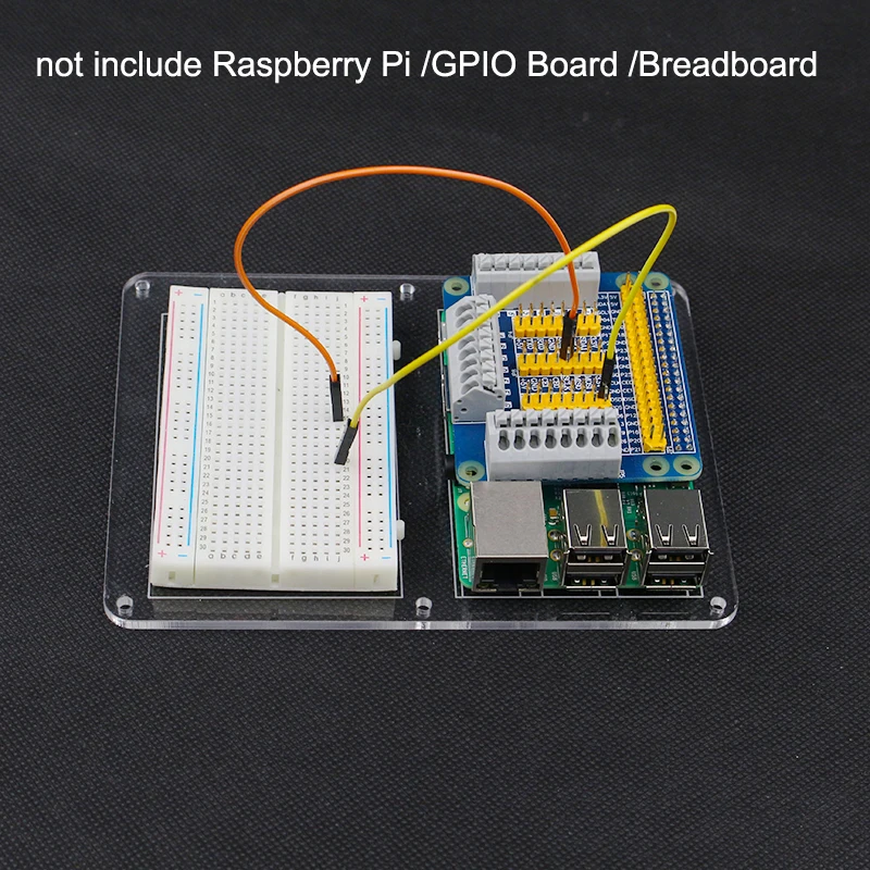 Raspberry Pi Монтажная пластина 14 5*10 5 см Акриловая доска + Перемычка 400 очков Breasboard для 3