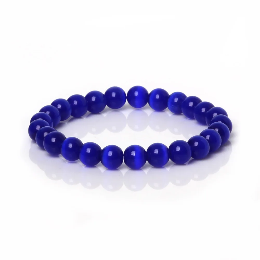 Новое поступление 19 см очаровательные браслеты 8 мм круглый кошачий глаз