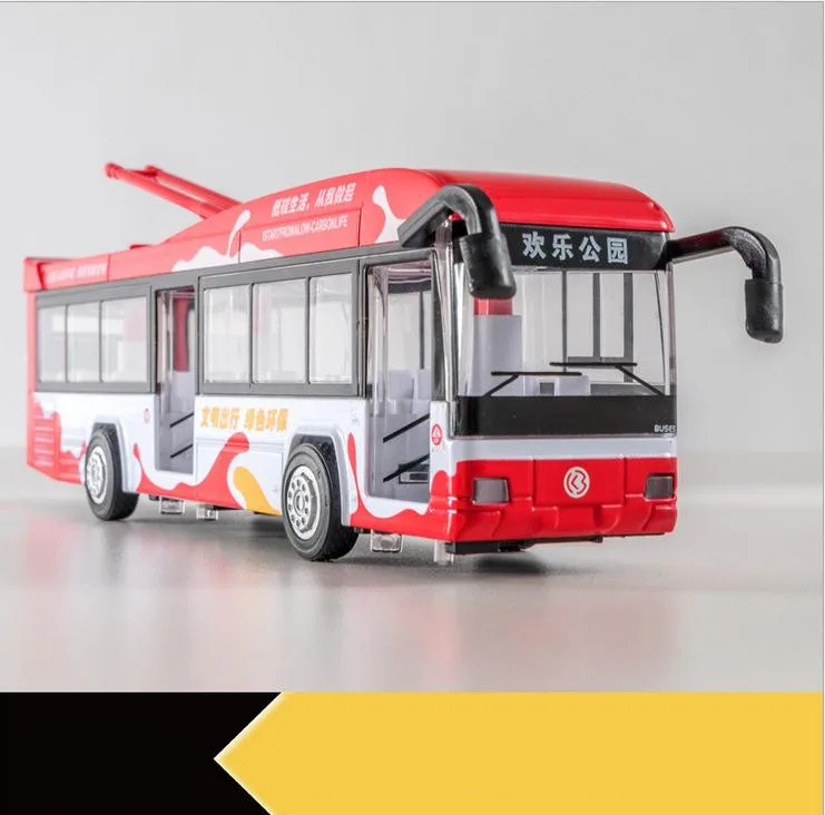 Модель автобуса из сплава 1:50 радиоуправляемая Игрушечная модель счастливого