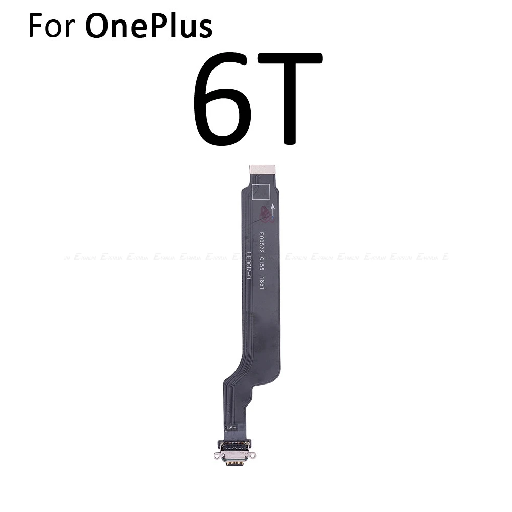 For OnePlus 6T Новая запасная часть для OnePlus X 1 2 3 3T 6 6T type C USB зарядное устройство зарядный порт док-станция гибкий кабель - Цвет: For OnePlus 6T