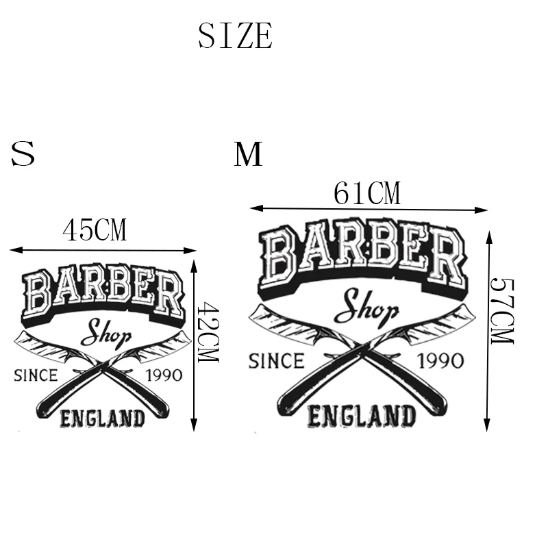 STIZZY Wall Decal Barbershop LOGO Vinyl Stickers Man Hair Salon Window Decor Removable Fashion Haircut Hairdresser DIY A280 | Дом и сад