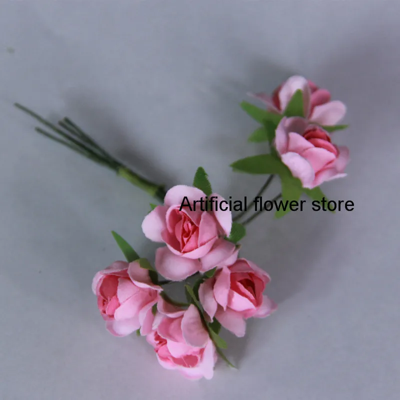 

2.5CMHead 60PCS Mini Real Touch Roses Artificial Silk Fake rosas Bouquet,Brides Hair Decoration,Scrapbooking,Garland,Boutonniere