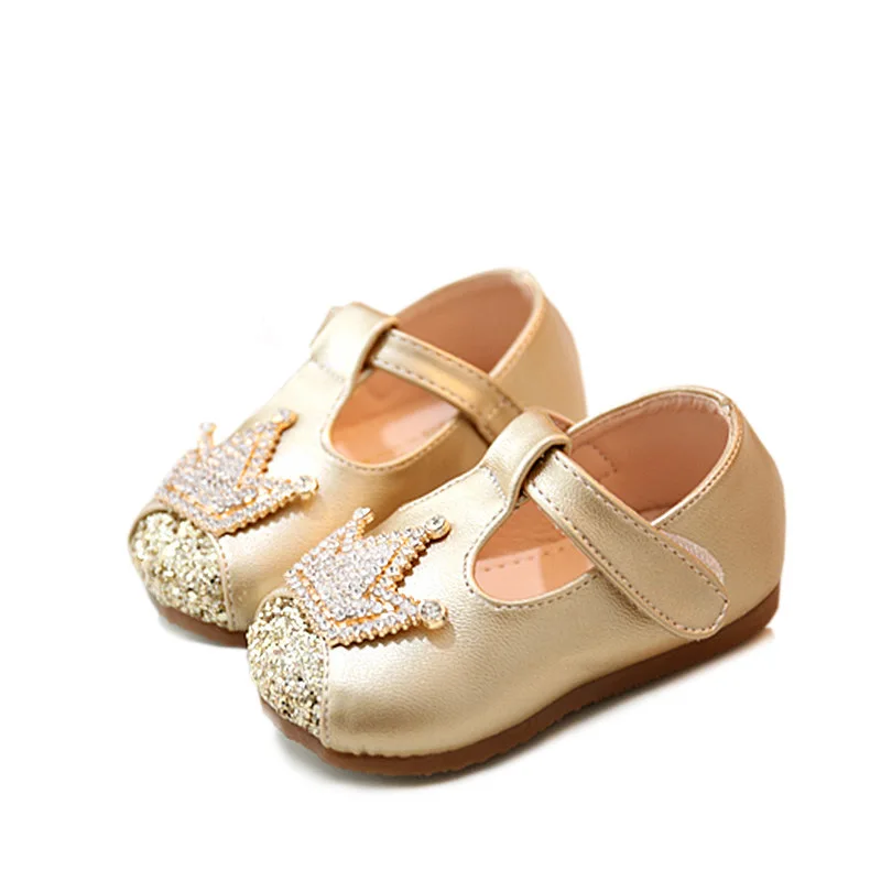 Шикарная мечта Золотая корона Сезон весна-осень Брендовая обувь принцессы для