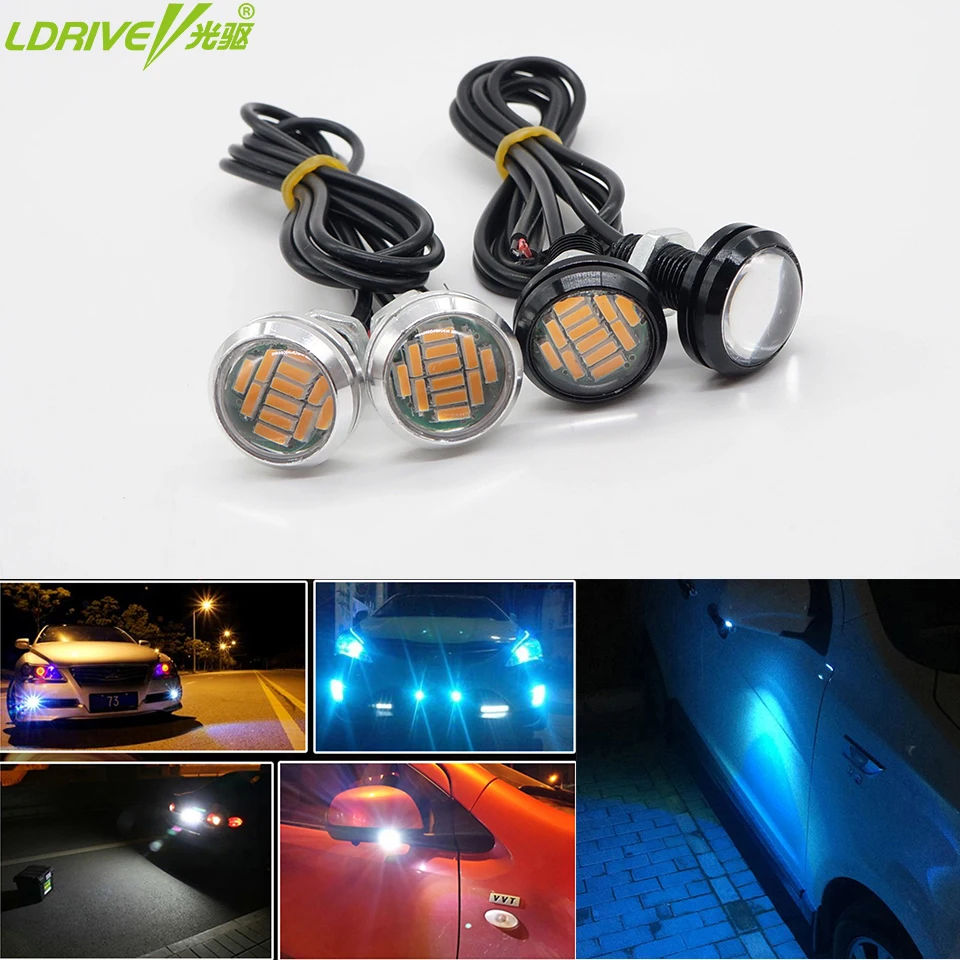 LDRIVE 23 мм 2 шт./лот соколиный глаз Автомобильный светодиодный Противотуманные фары