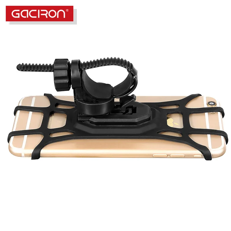 Универсальный держатель Gaciron для мотоцикла, велосипеда, телефона, кронштейн с силиконовым протектором для телефонов 4,7-6 дюймов для iPhone samsung