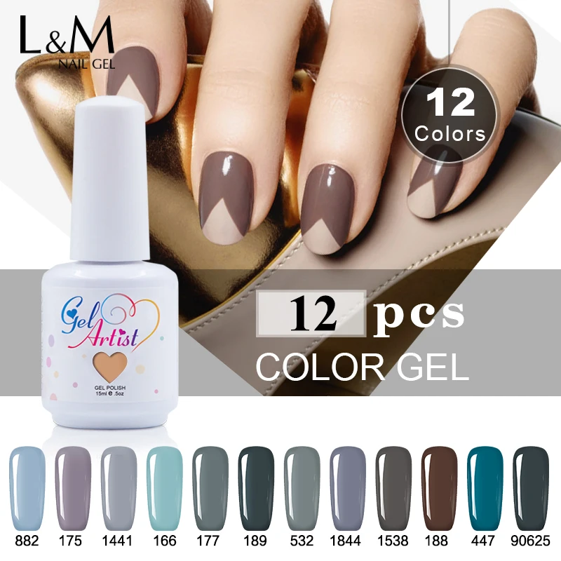 12 шт./партия Гель лак для ногтей 15 мл|gel nail|gel nails pricegel artist |
