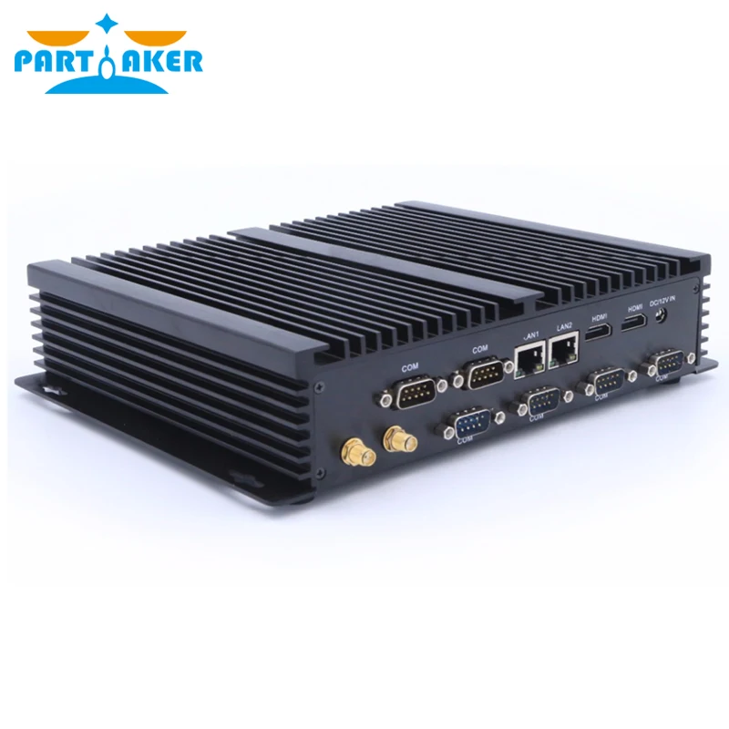 

Partaker Fanless Industrial X86 Mini PC i7 5500U 7*24 Working 6*RS232 2*HDMI 2*Lan 8*USB WiFi Aluminum Rugged Itx Computer