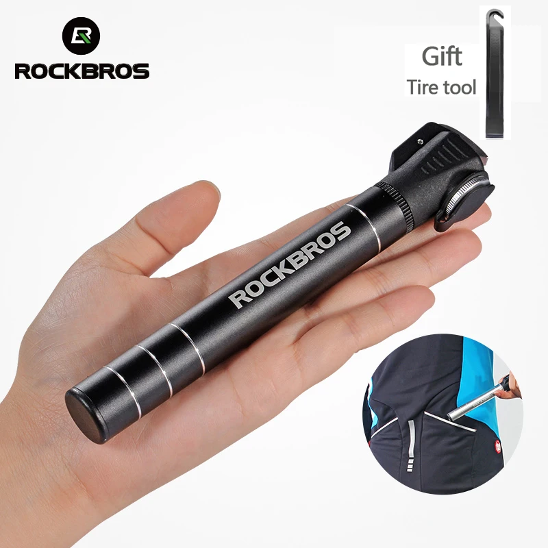 ROCKBROS мини портативный велосипедный насос 100 Psi алюминиевый сплав подходит для Presta