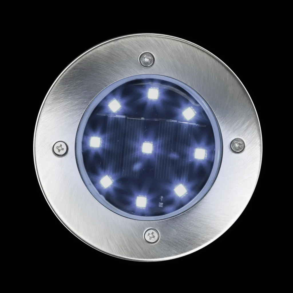 Под грунтовый светильник 9LED Солнечный свет Похоронен лампы на солнечных