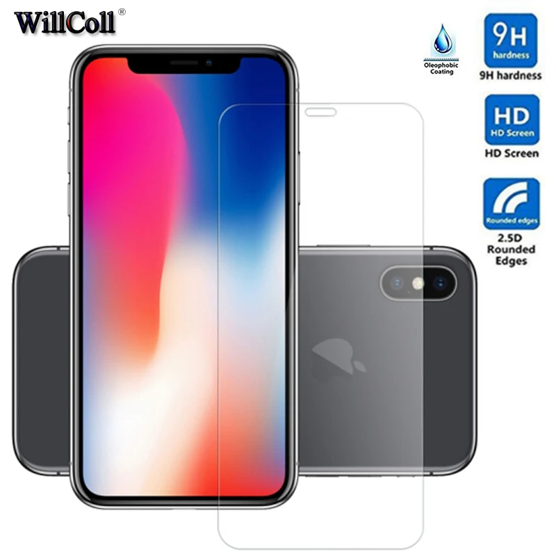 Закаленное стекло для iPhone X 5 5S se 7 Plus 9H жесткий 2.5D экран протектор на 6 6s 8 4 4S 5c
