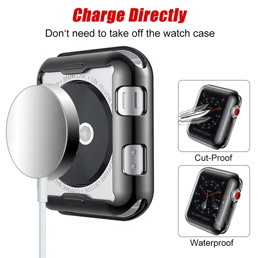 for Apple Watch Cover 42mm Protector Bumper Case Ultra-Slim Lightweight Protective Guard Series 3/2/1 iWatch | Электроника