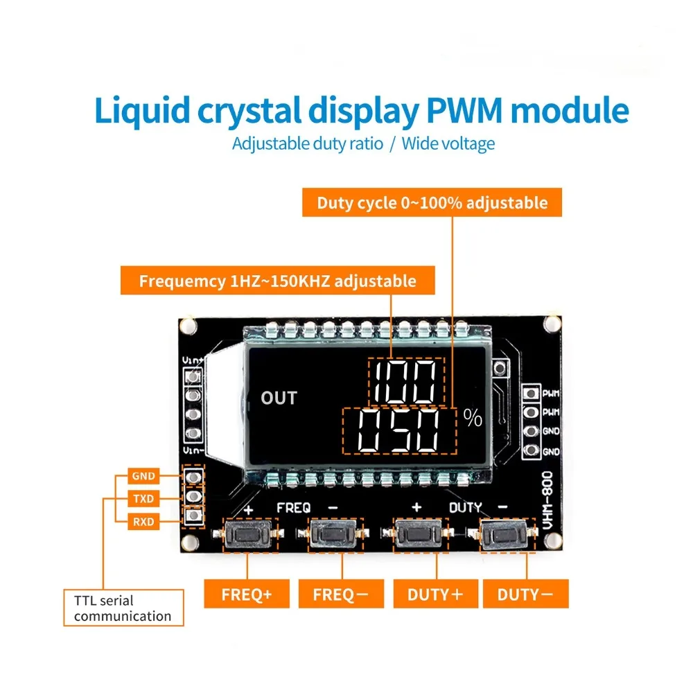 Генератор сигналов PWM частота импульсов рабочий цикл регулируемый модуль ЖК