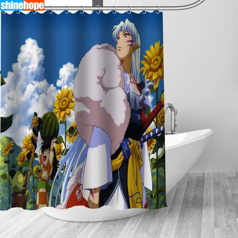 150x180 см скандинавские фотографии полиэстер водонепроницаемый InuYasha Аниме занавеска для душа s высокое качество занавес для ванной в ванной - Цвет: Shower Curtain  4