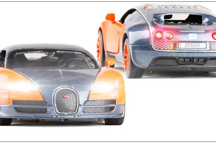 Высокая симуляция 1:32 Bugatti Veyron гоночная модель автомобиля из сплава акустооптические транспортные средства модель автомобиля Классическая Детская игрушка Подарки