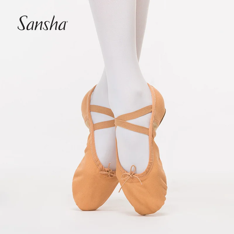 Sansha/балетные тапочки для взрослых 3 с раздельной подошвой треугольная эластичная