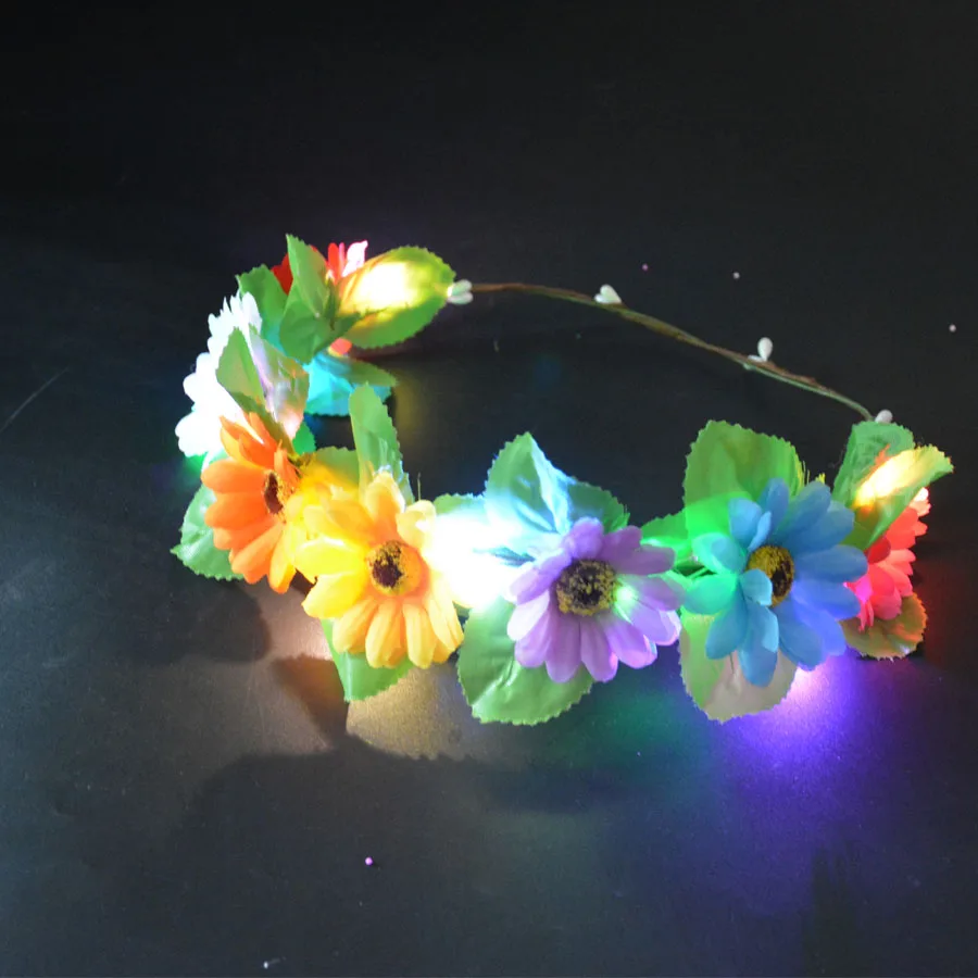 Светильник для девочек цветочный ободок с розами детский головной убор