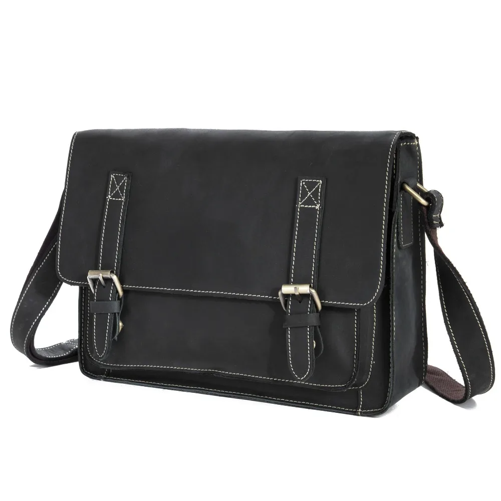 Genuine Leather Messenger Men Business Briefcase 13.3 Inches Laptop Bag Men's Shoulder Handbag Crossbody Large Capacity Tote |