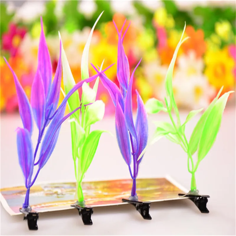 10 шт./лот корейской моды зеленый мудрость трава Заколку Для симпатичная заколка