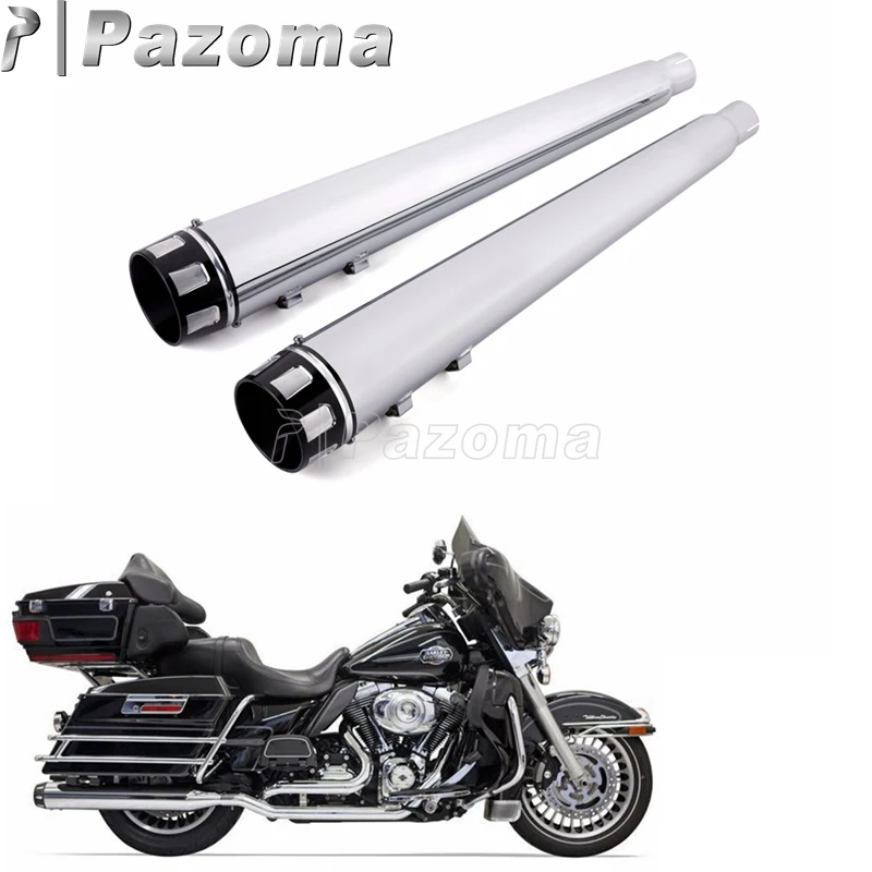 Выхлопные трубы для мотоцикла 1 пара без шнуровки Harley Touring двойной глушитель 1995-2016