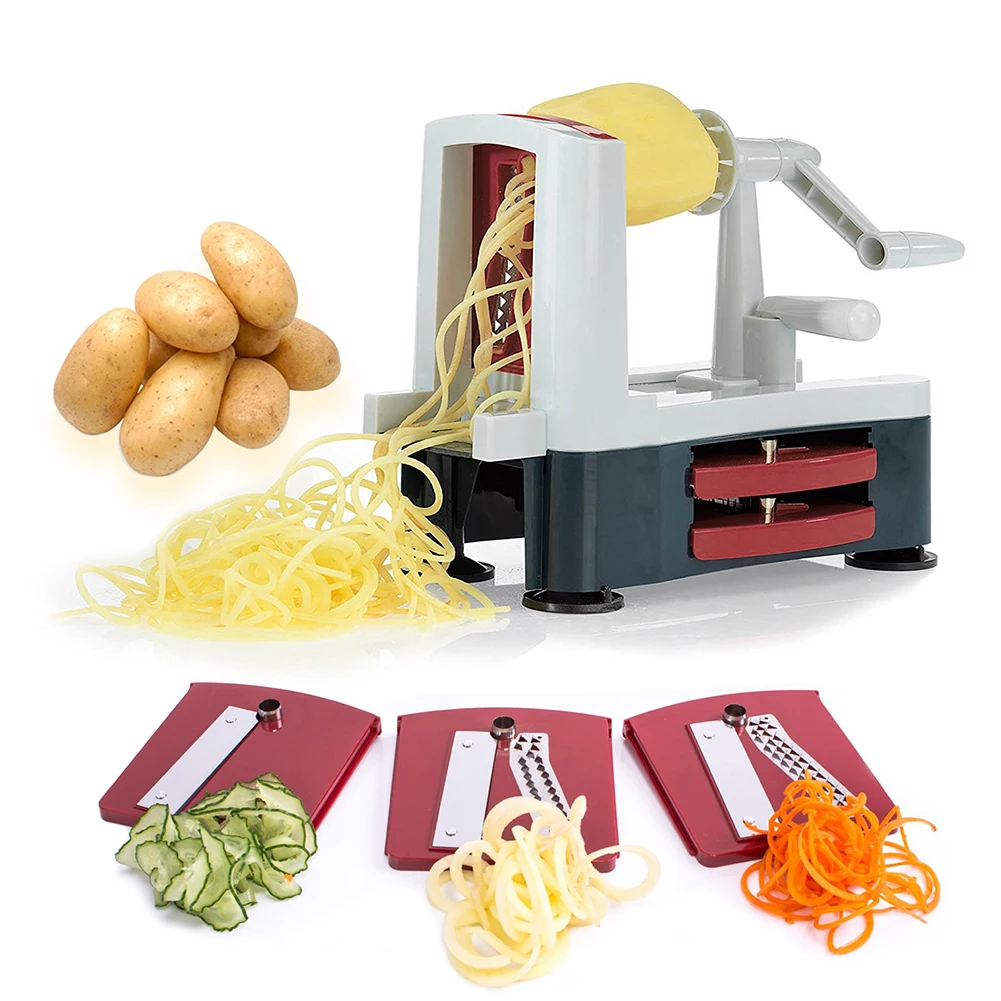 Встряхнуть руку Spiralizer многофункциональный нож лапши чайник овощи и фрукты резак