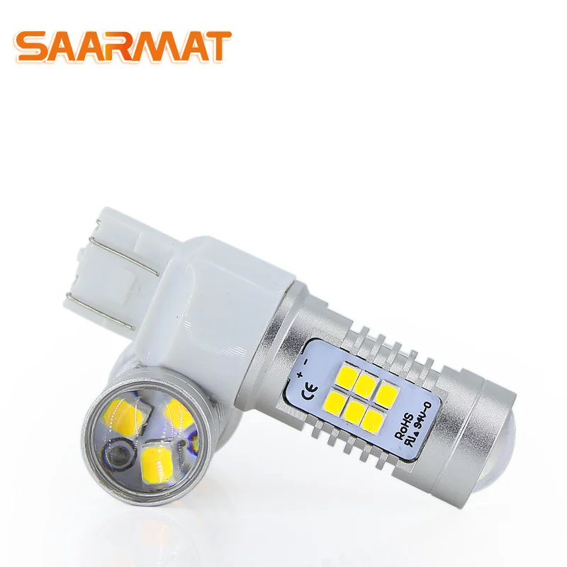 

2 светодиодные лампы 1157 P21/5W BAY15D, стоп светильник s T20 7443 850Lm WY21W W21/5W, стоп-сигнал высокой мощности, стоп-сигнал, 12 В