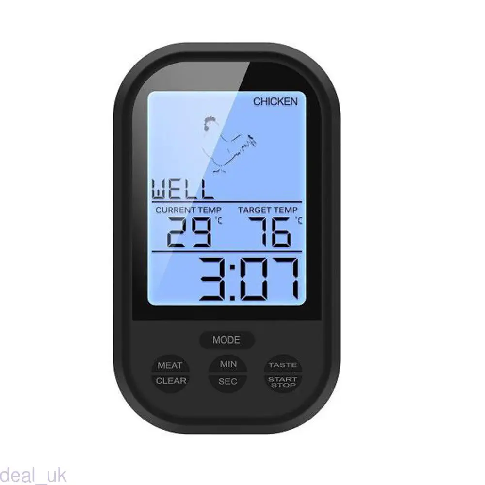 ЖК пульт дистанционного управления беспроводной термометр для барбекю с зондом
