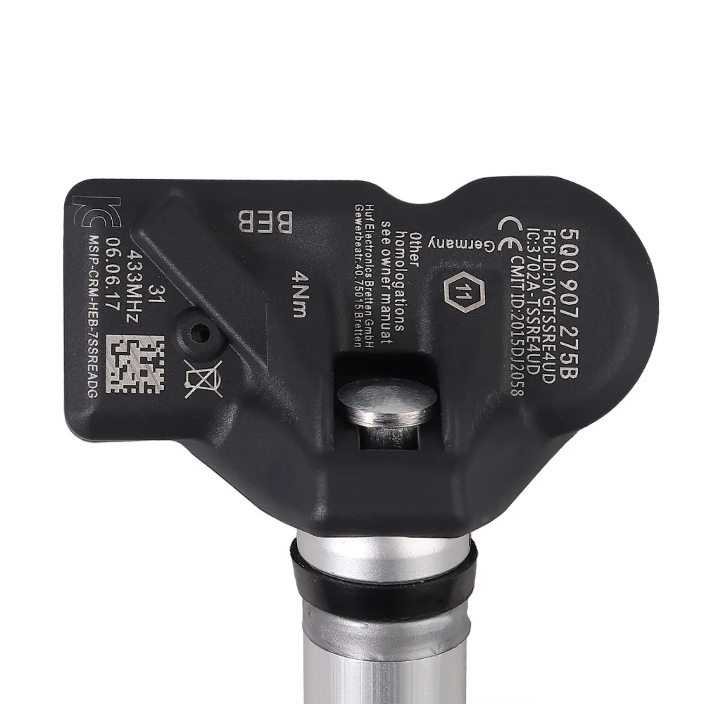 Justech 433 МГц TPMS датчик давления в шинах Автомобильный датчик давления в шинах датчик s 5Q0907275 для VW Audi Skoda Porsche Bentley