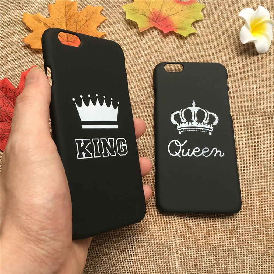 Модные Дизайн Корона телефона чехол для iphone 6 S Plus пары queen King Мягкая силиконовая
