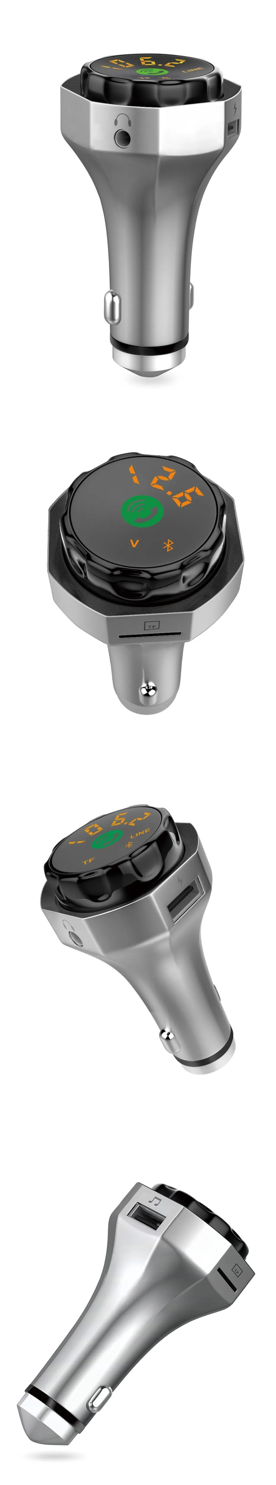 Беспроводной Bluetooth fm-передатчик адаптер MP3 плеер Hands-free автомобильный комплект FM модулятор Поддержка U диск TF карта двойное автомобильное зарядное устройство