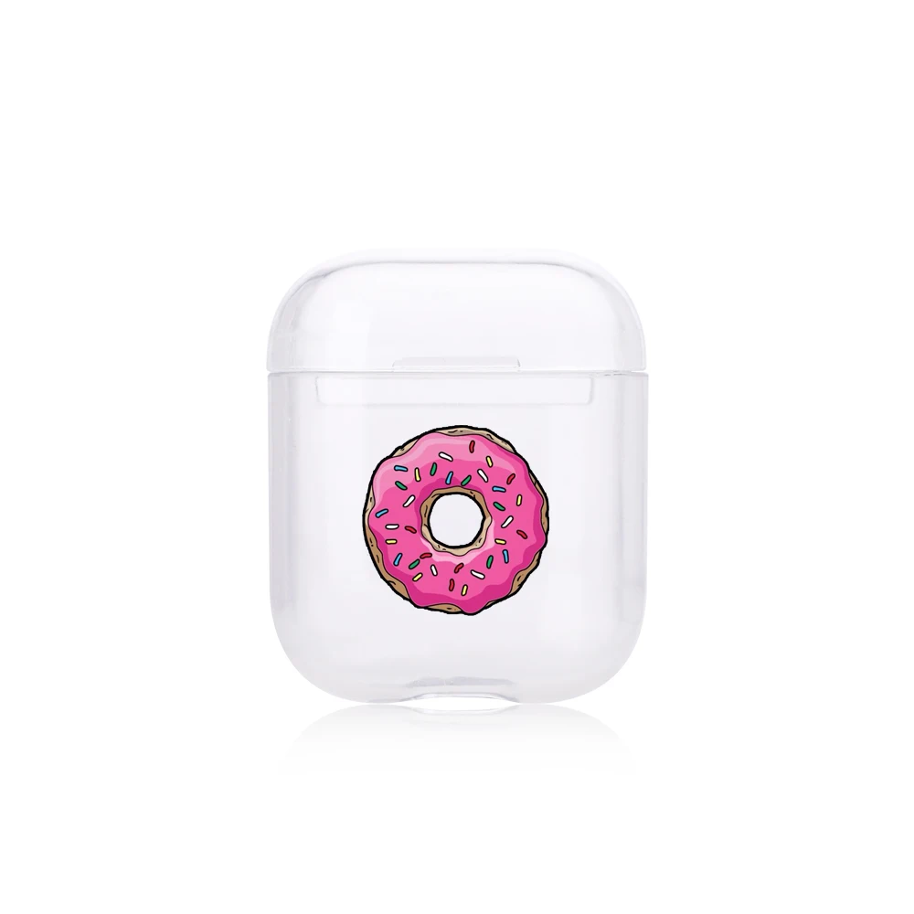 Чехол для наушников с рисунком пончика, Bluetooth, для Apple AirPods 1/2, мягкие силиконовые наушники для зарядки, чехол s для, защитный чехол для AirPods