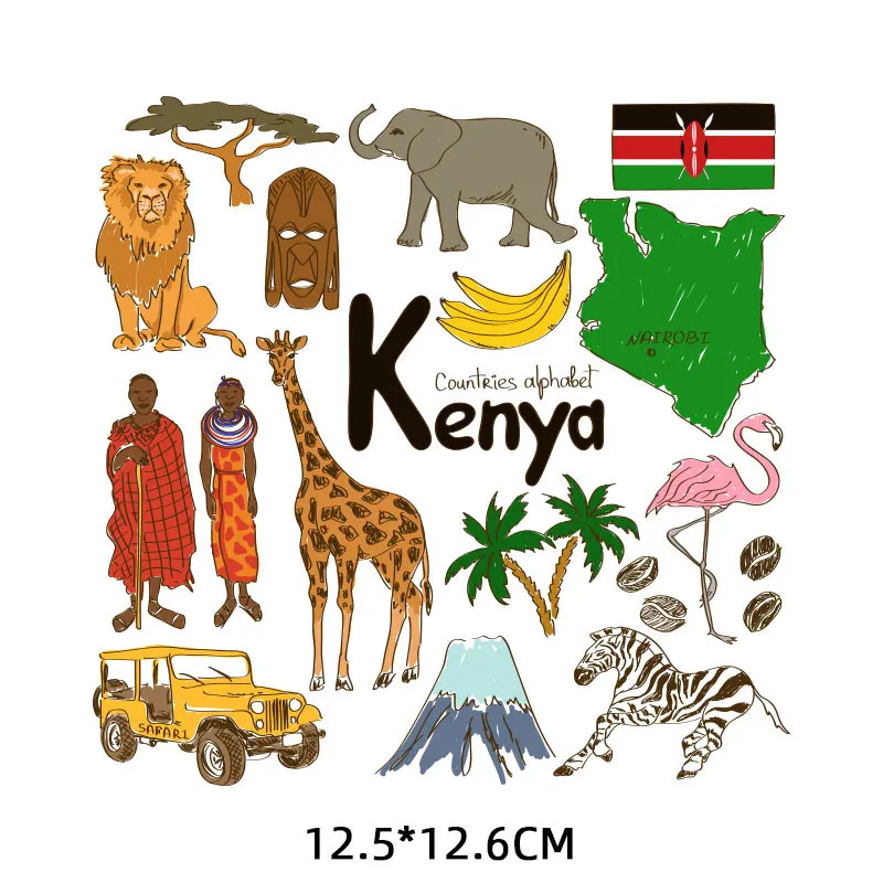 Утюг на животных заплаты в виде флага Череп термо Стикеры для одежды одежде