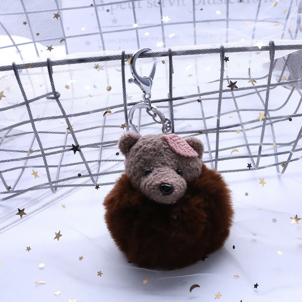 2019 осенне-зимние модели корейский плюшевый медведь брелок для ключей подвеска