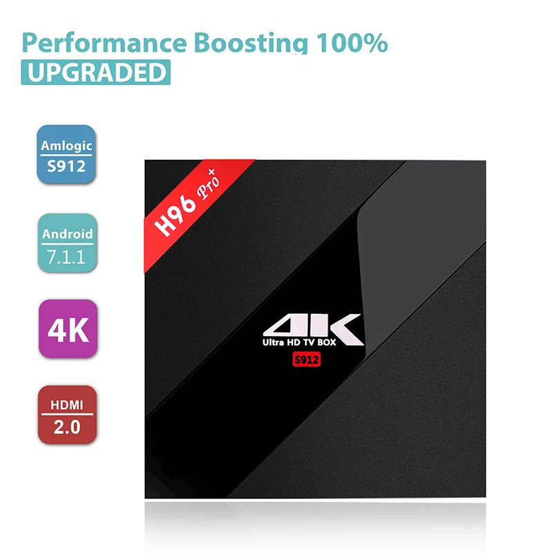 [Бесплатная мини клавиатура] H96 Pro Plus Android 7 1 TV Box 3G RAM + 32G ROM Amlogic S912 Octa Core Smart BOX Dual WiFi 2