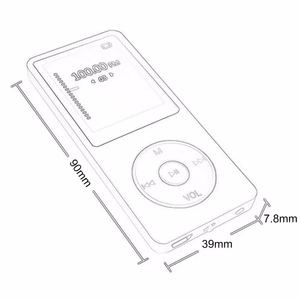 Large Memory Capacity MP3 Player Support 64GB Music Media Portable Voice Recorder FM Radio Drop Shipping | Электроника