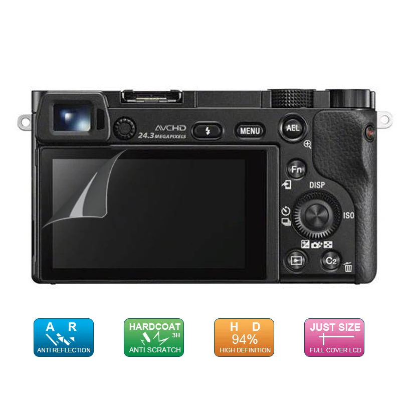 (6 шт. 3 упаковки) Защитная пленка для ЖК экрана защита дисплея Sony A6500 A6400 A6300 A6000 A5100