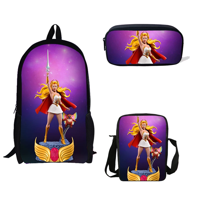 BULEFLYER 3 шт./компл. школьные сумки мультфильм She Ra: Принцесса силы школьный рюкзак
