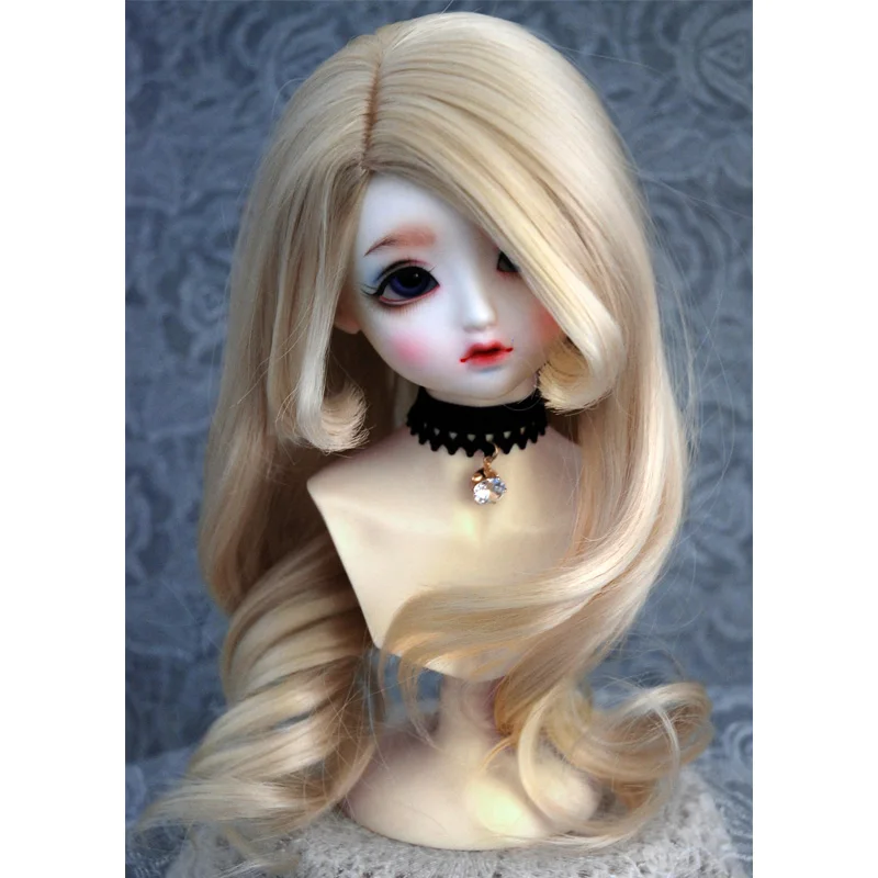 Волосы Allaosify bjd 1/3 1/4 1/6 кукла BJD высокотемпературный парик для девушек длинные