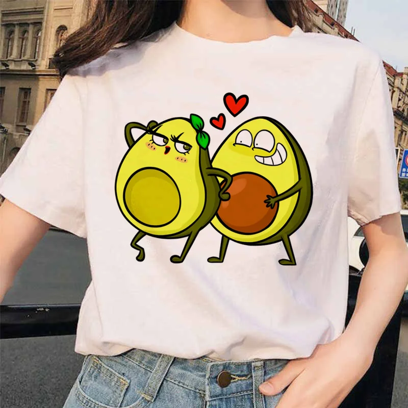 Авокадо Футболка женская kawaii vegan femme Топ футболки футболка уличная одежда с графическим принтом 90s одежда гранж Женская harajuku футболка - Цвет: 4934